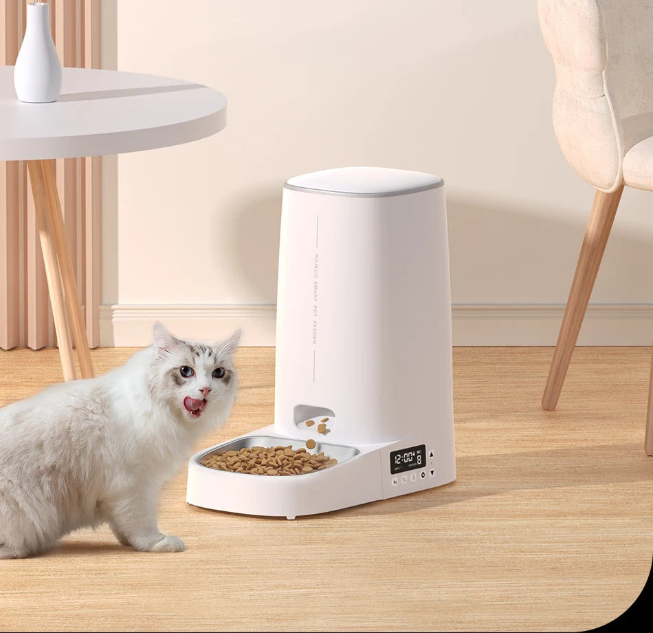 PetsLand ™ ROJECO  WIFI Auto Feeder For Cat Dog Dry Food