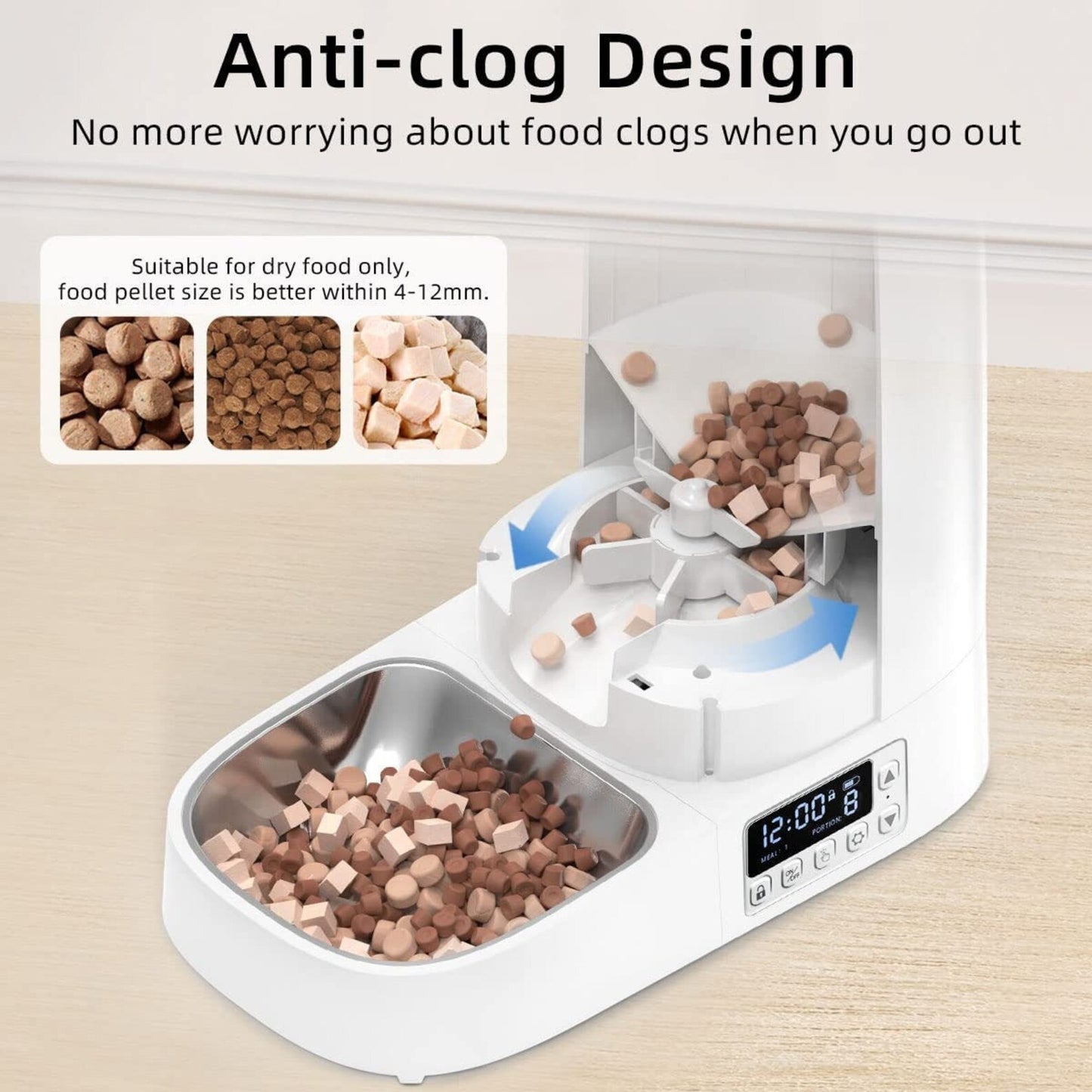 PetsLand ™ ROJECO  WIFI Auto Feeder For Cat Dog Dry Food